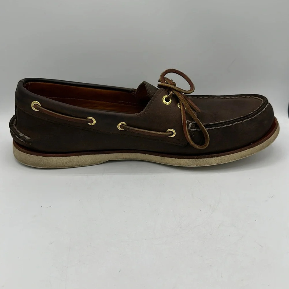 Sperry Top-Sider men’s chocolate brown boat shoes, size 10M - Picture 11 of 12